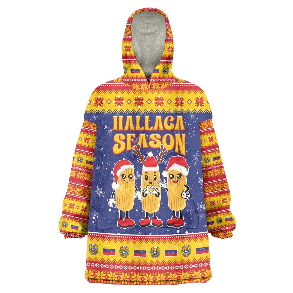 Venezuela Christmas Wearable Blanket Hoodie Hallaca Season - Wonder Print Shop