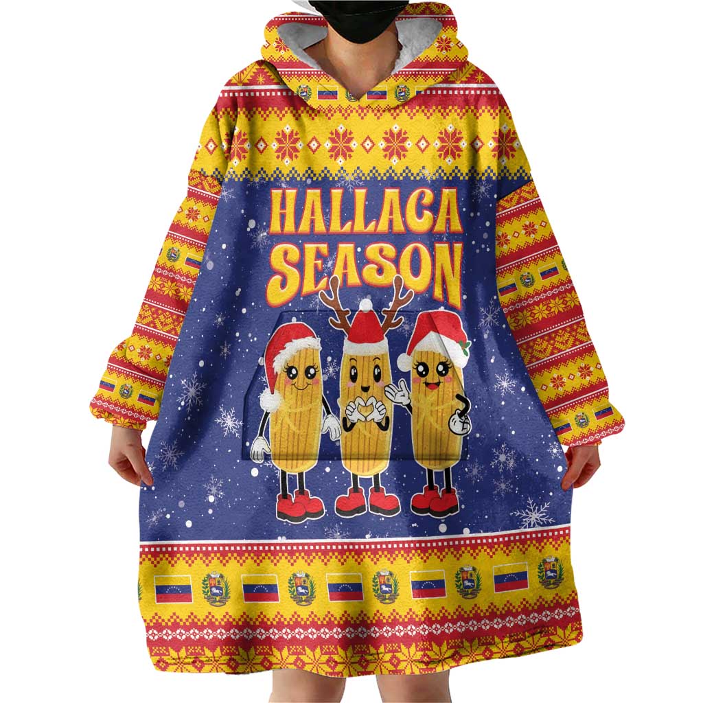 Venezuela Christmas Wearable Blanket Hoodie Hallaca Season - Wonder Print Shop