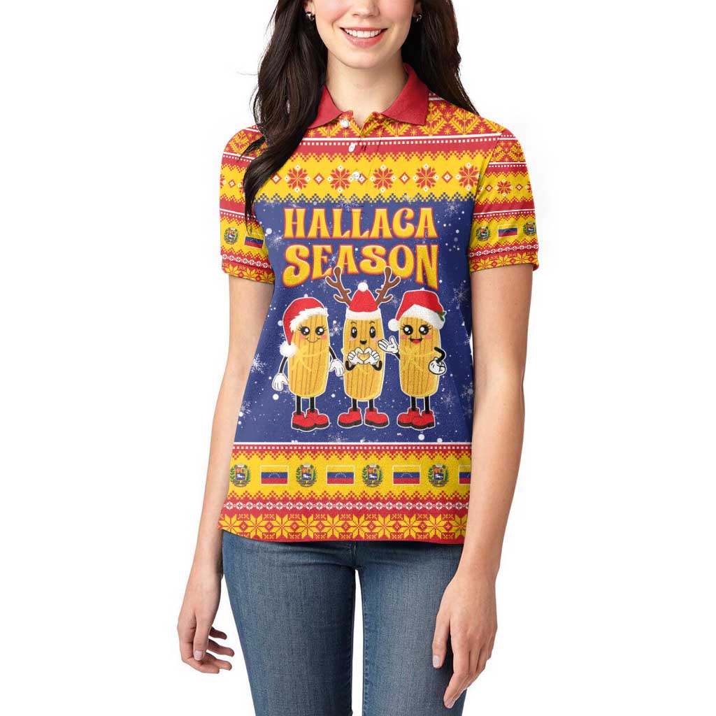 Venezuela Christmas Women Polo Shirt Hallaca Season - Wonder Print Shop