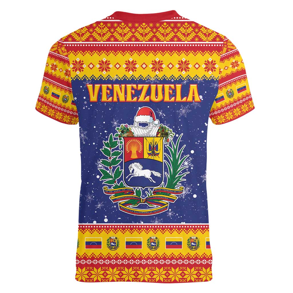Venezuela Christmas Women V-Neck T-Shirt Hallaca Season - Wonder Print Shop