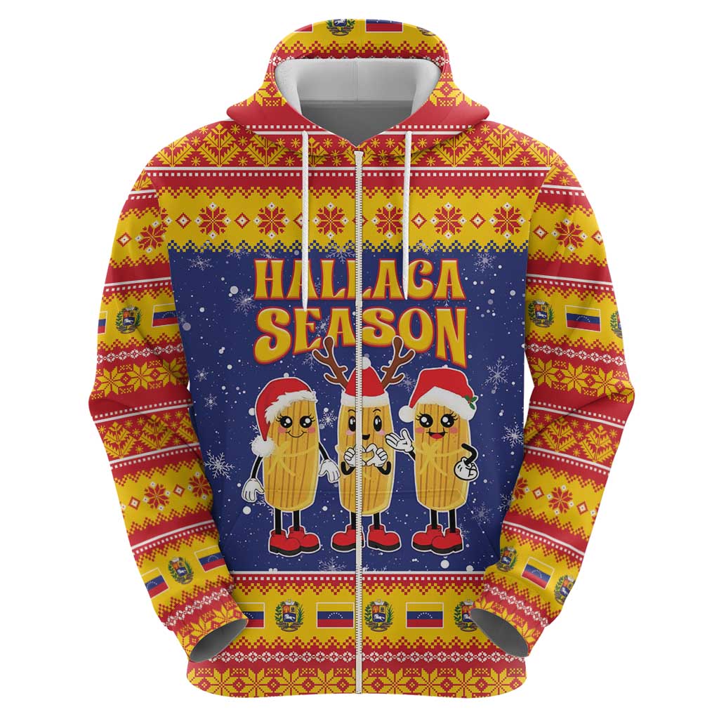 Venezuela Christmas Zip Hoodie Hallaca Season - Wonder Print Shop