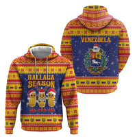 Venezuela Christmas Zip Hoodie Hallaca Season - Wonder Print Shop