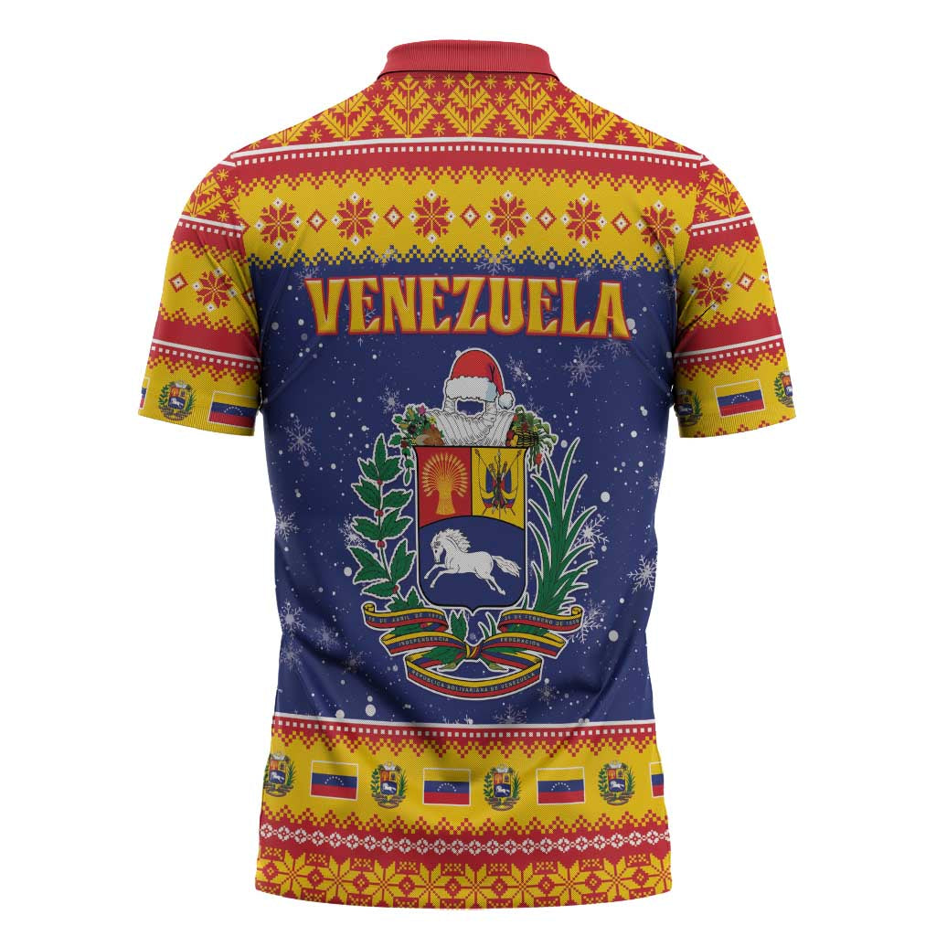 Venezuela Christmas Zipper Polo Shirt Hallaca Season - Wonder Print Shop