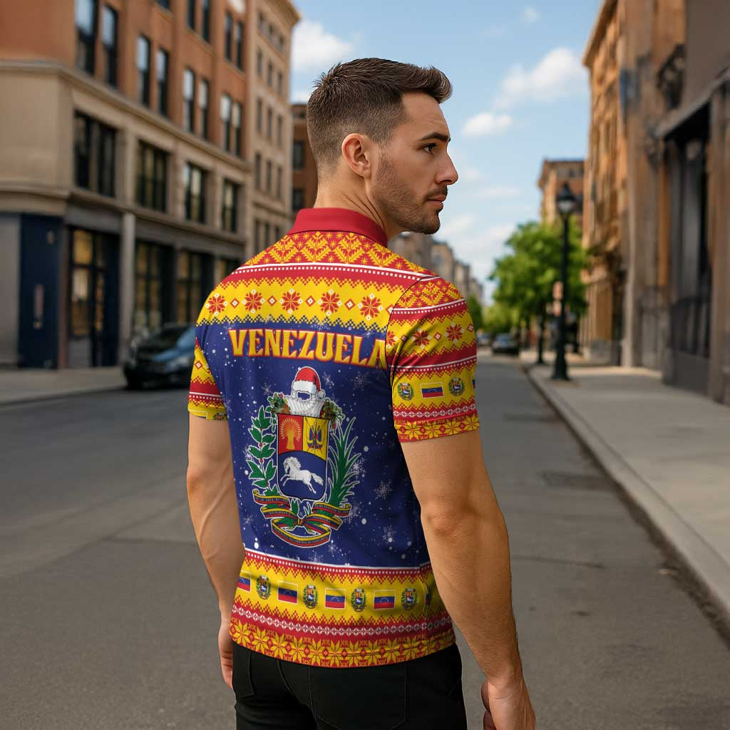Venezuela Christmas Zipper Polo Shirt Hallaca Season - Wonder Print Shop