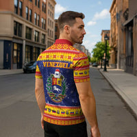 Venezuela Christmas Zipper Polo Shirt Hallaca Season - Wonder Print Shop