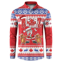 Canada Christmas Button Sweatshirt Dabbing Santa Groundhog Funny Style LT05 - Wonder Print Shop