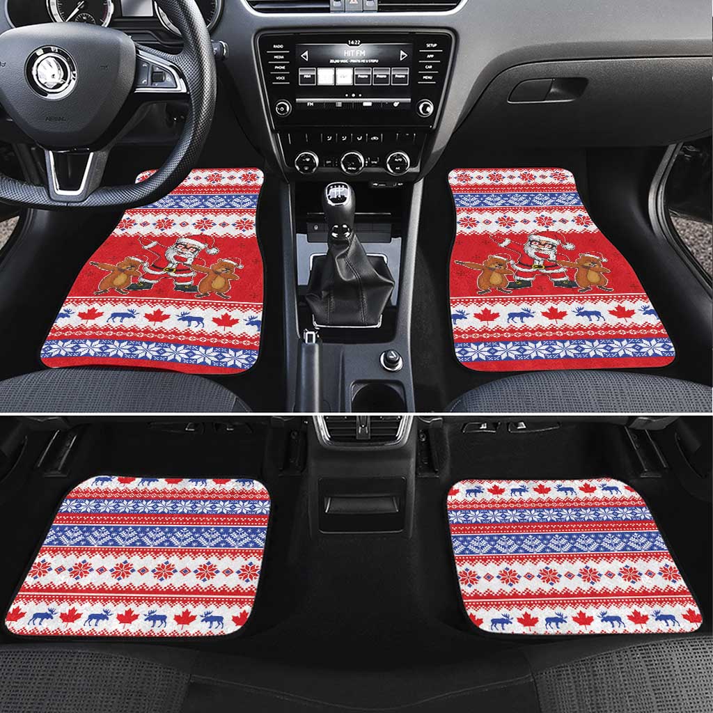 Canada Christmas Car Mats Dabbing Santa Groundhog Funny Style LT05 - Wonder Print Shop