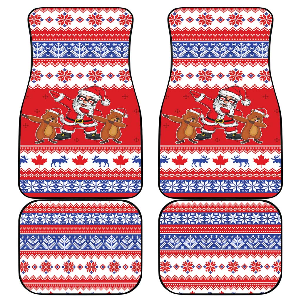 Canada Christmas Car Mats Dabbing Santa Groundhog Funny Style LT05 - Wonder Print Shop