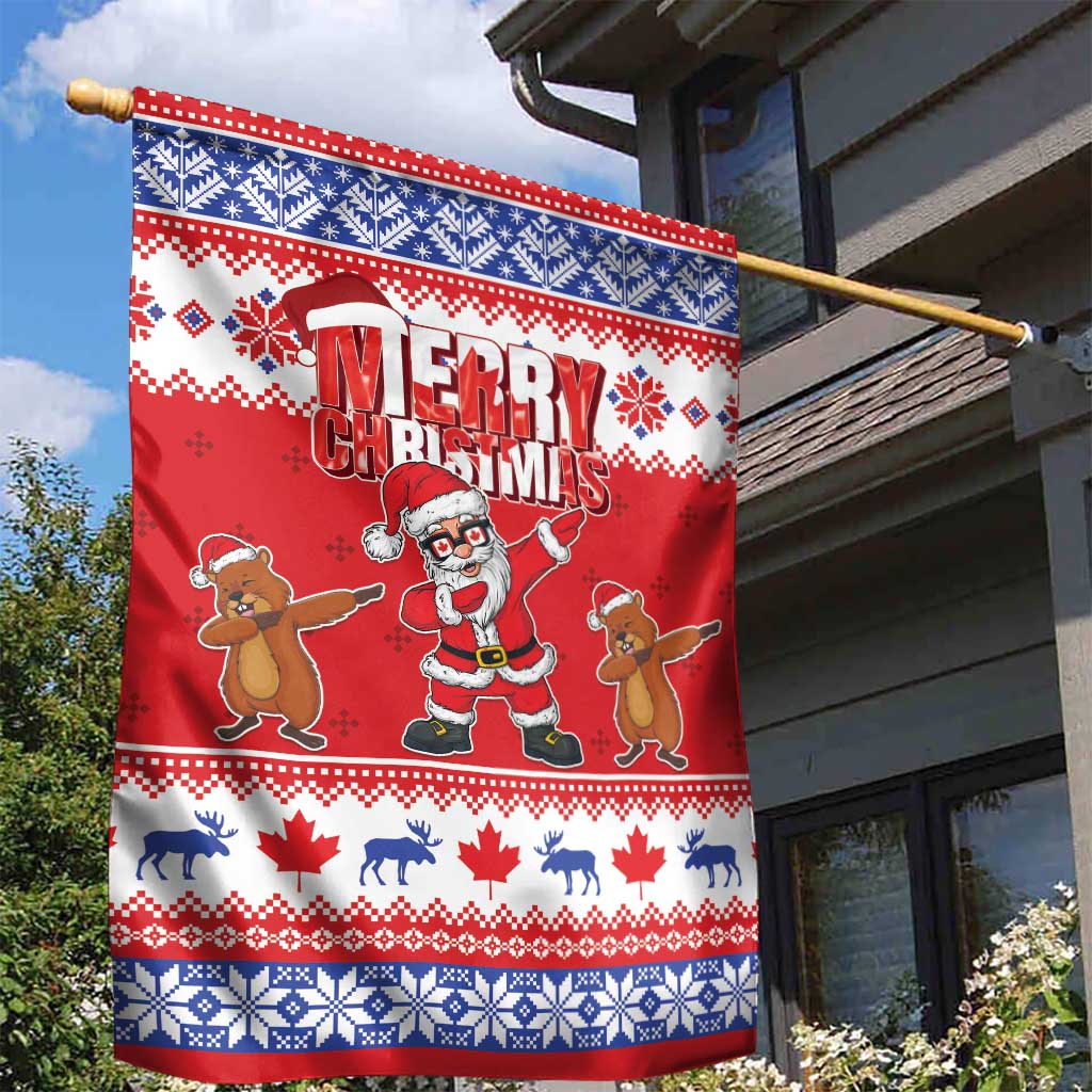 Canada Christmas Garden Flag Dabbing Santa Groundhog Funny Style LT05 - Wonder Print Shop