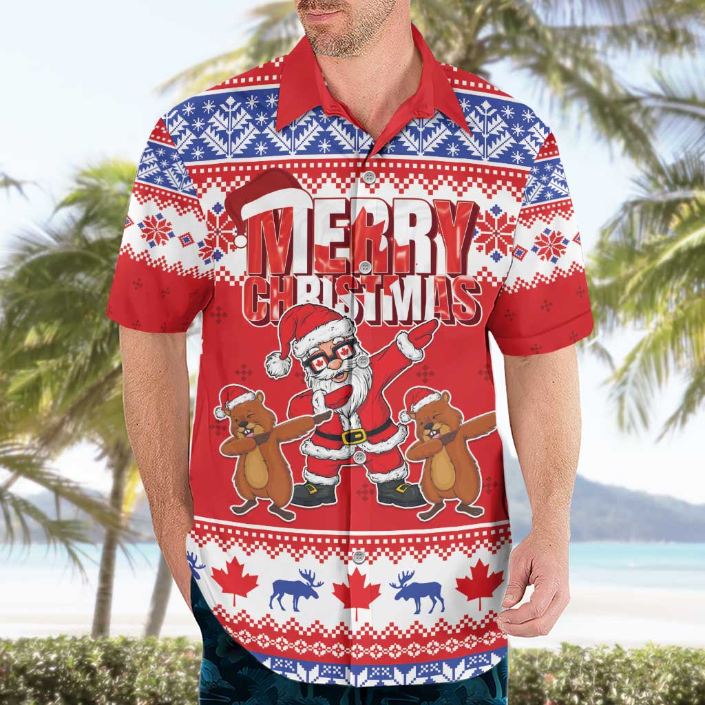 Canada Christmas Hawaiian Shirt Dabbing Santa Groundhog Funny Style LT05 - Wonder Print Shop