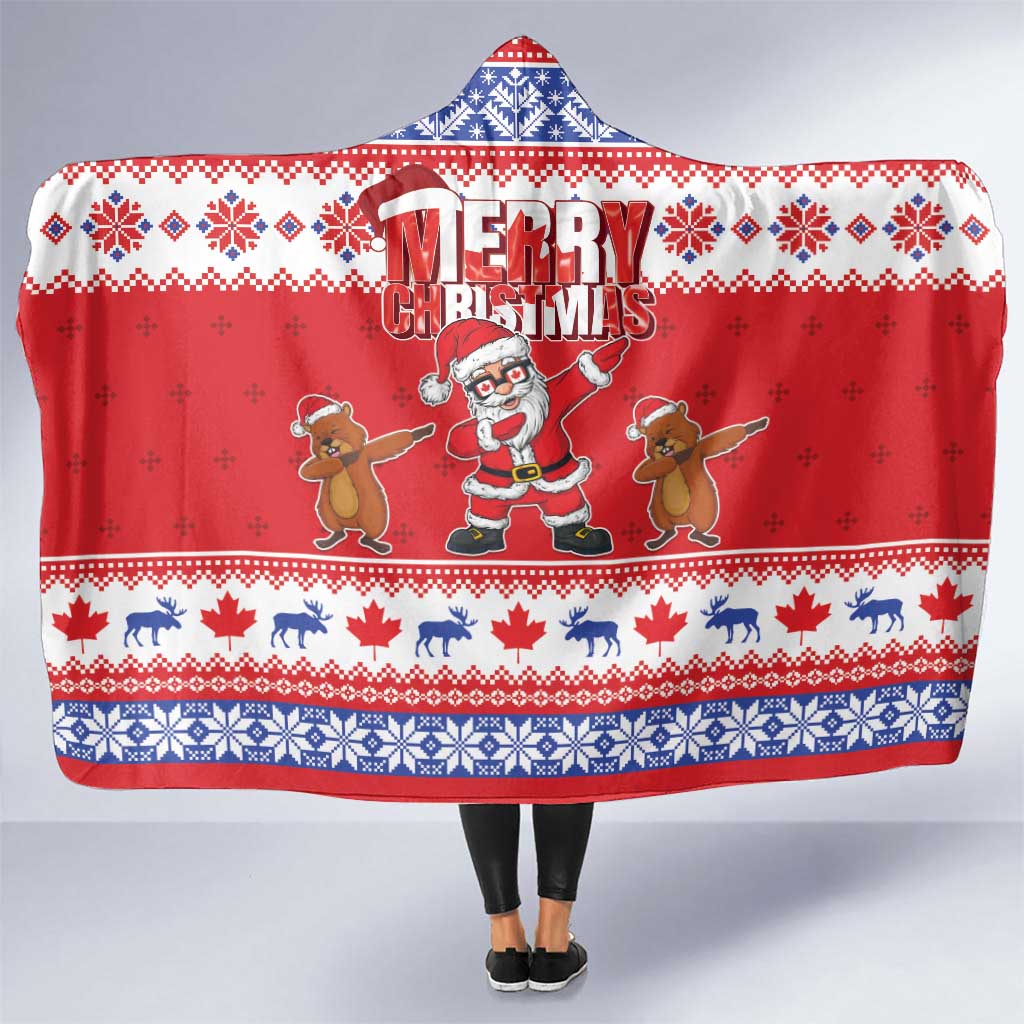 Canada Christmas Hooded Blanket Dabbing Santa Groundhog Funny Style