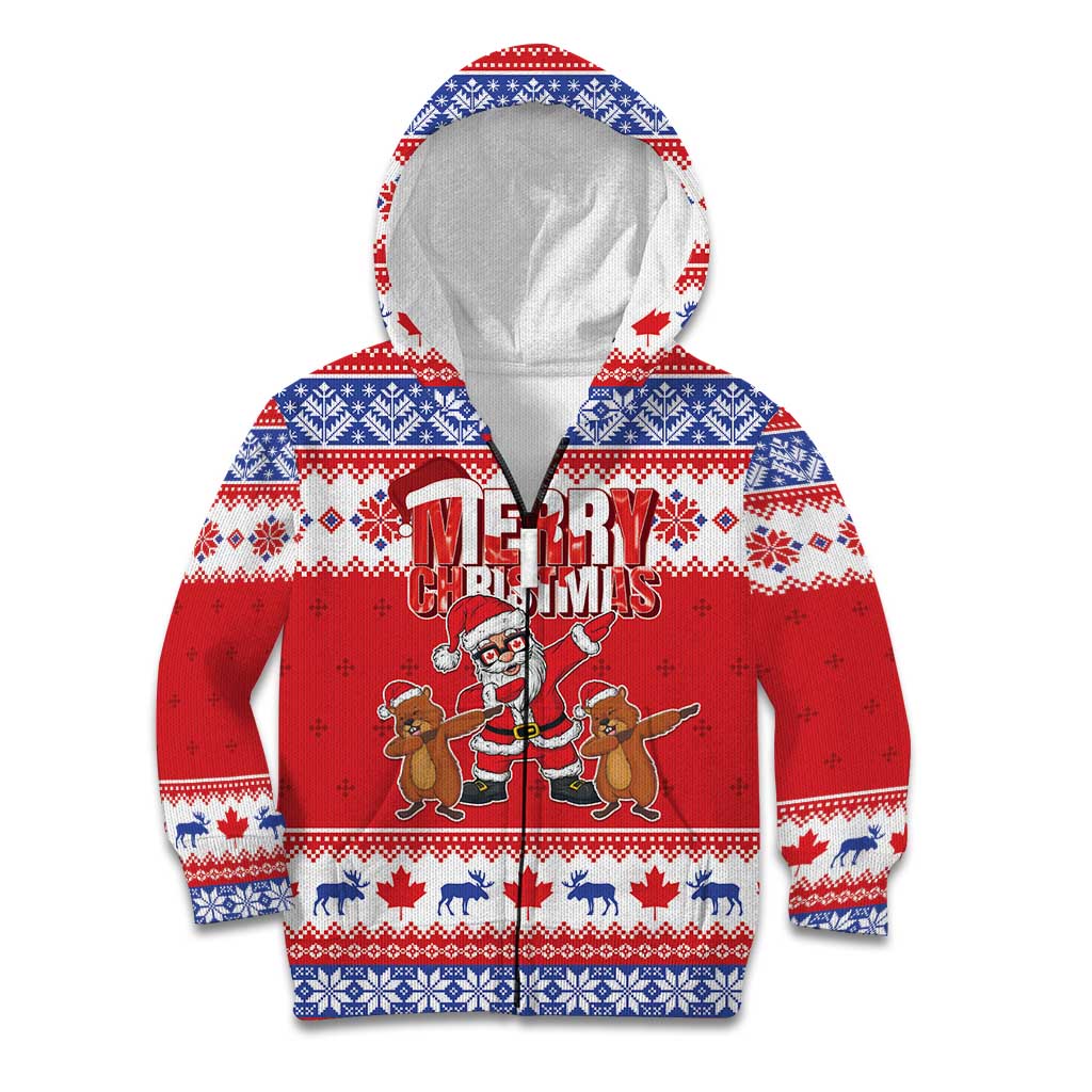 Canada Christmas Kid Hoodie Dabbing Santa Groundhog Funny Style LT05 - Wonder Print Shop