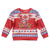 Canada Christmas Kid Ugly Christmas Sweater Dabbing Santa Groundhog Funny Style LT05 - Wonder Print Shop