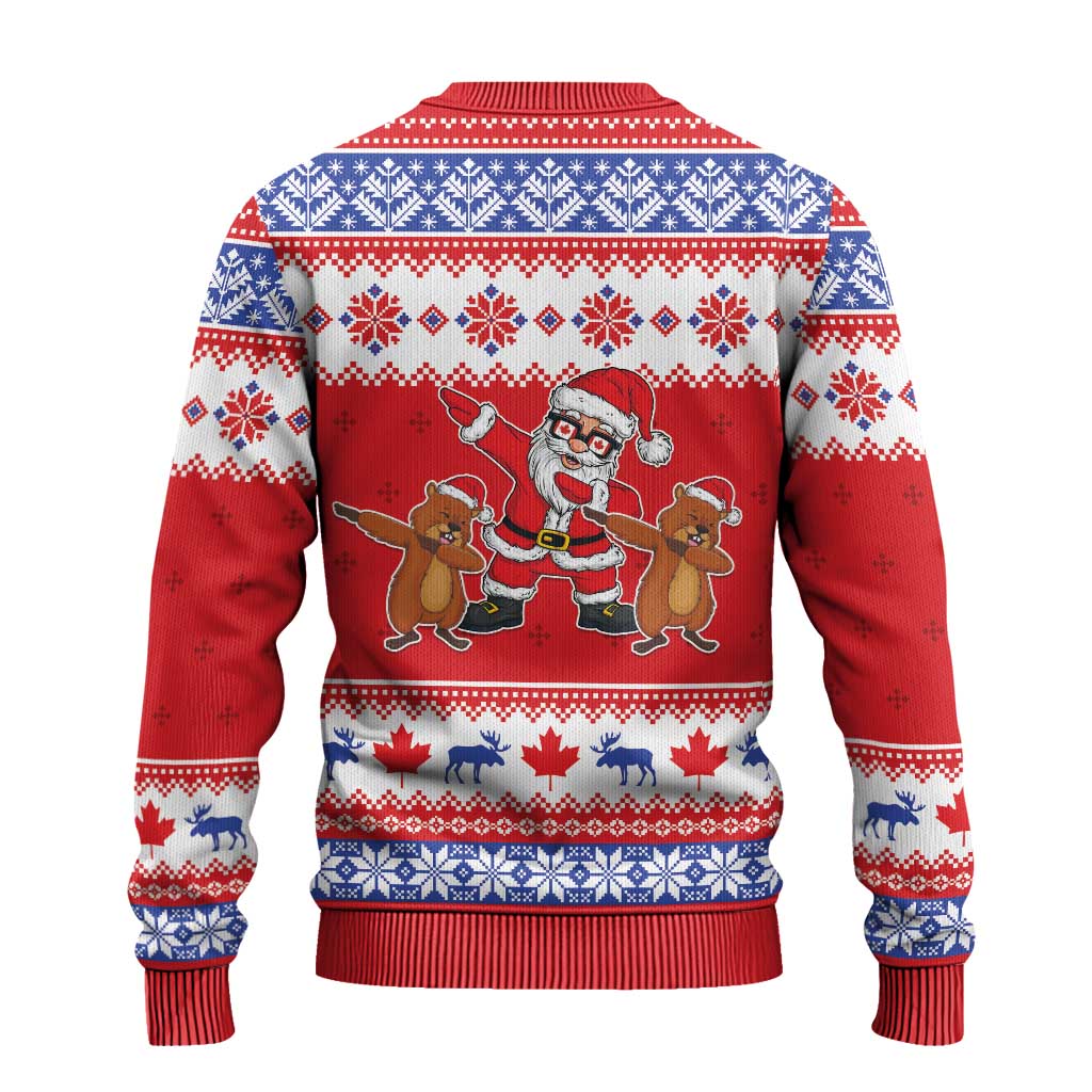 Canada Christmas Ugly Christmas Sweater Dabbing Santa Groundhog Funny Style LT05 - Wonder Print Shop