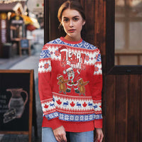 Canada Christmas Ugly Christmas Sweater Dabbing Santa Groundhog Funny Style LT05 - Wonder Print Shop