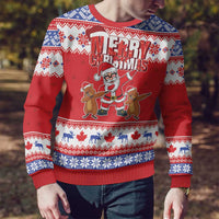 Canada Christmas Ugly Christmas Sweater Dabbing Santa Groundhog Funny Style LT05 - Wonder Print Shop