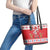 Canada Christmas Leather Tote Bag Dabbing Santa Groundhog Funny Style LT05 - Wonder Print Shop