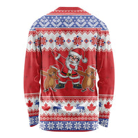 Canada Christmas Long Sleeve Shirt Dabbing Santa Groundhog Funny Style LT05 - Wonder Print Shop