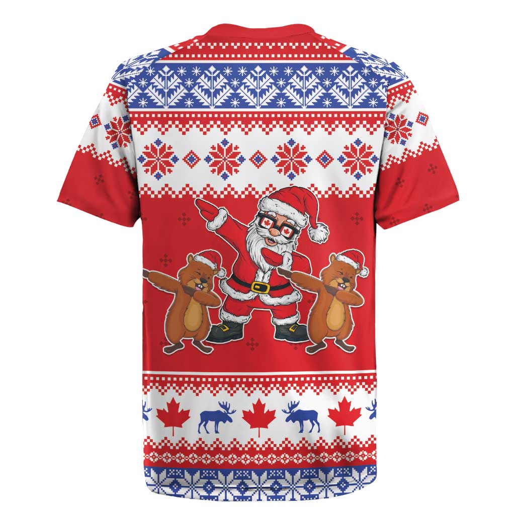 Canada Christmas Rugby Jersey Dabbing Santa Groundhog Funny Style LT05 - Wonder Print Shop