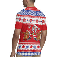 Canada Christmas Rugby Jersey Dabbing Santa Groundhog Funny Style LT05 - Wonder Print Shop