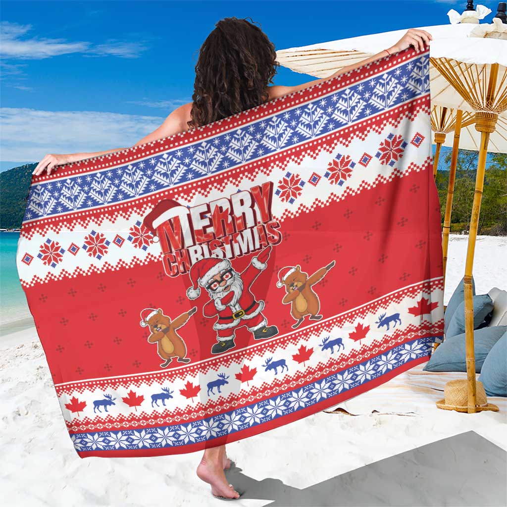 Canada Christmas Sarong Dabbing Santa Groundhog Funny Style LT05 - Wonder Print Shop