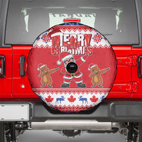Canada Christmas Spare Tire Cover Dabbing Santa Groundhog Funny Style LT05 - Wonder Print Shop