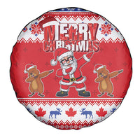 Canada Christmas Spare Tire Cover Dabbing Santa Groundhog Funny Style LT05 - Wonder Print Shop