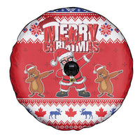 Canada Christmas Spare Tire Cover Dabbing Santa Groundhog Funny Style LT05 - Wonder Print Shop