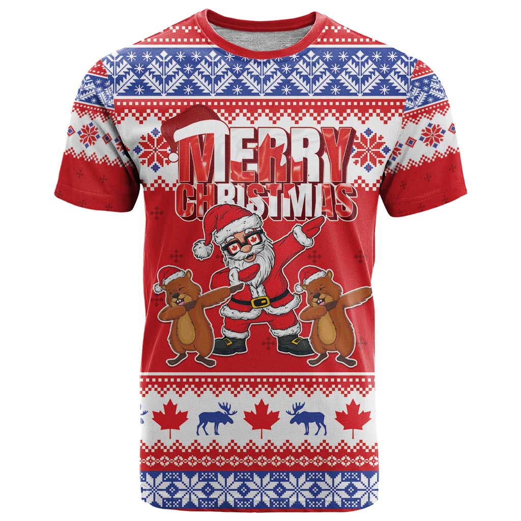 Canada Christmas T Shirt Dabbing Santa Groundhog Funny Style LT05 - Wonder Print Shop