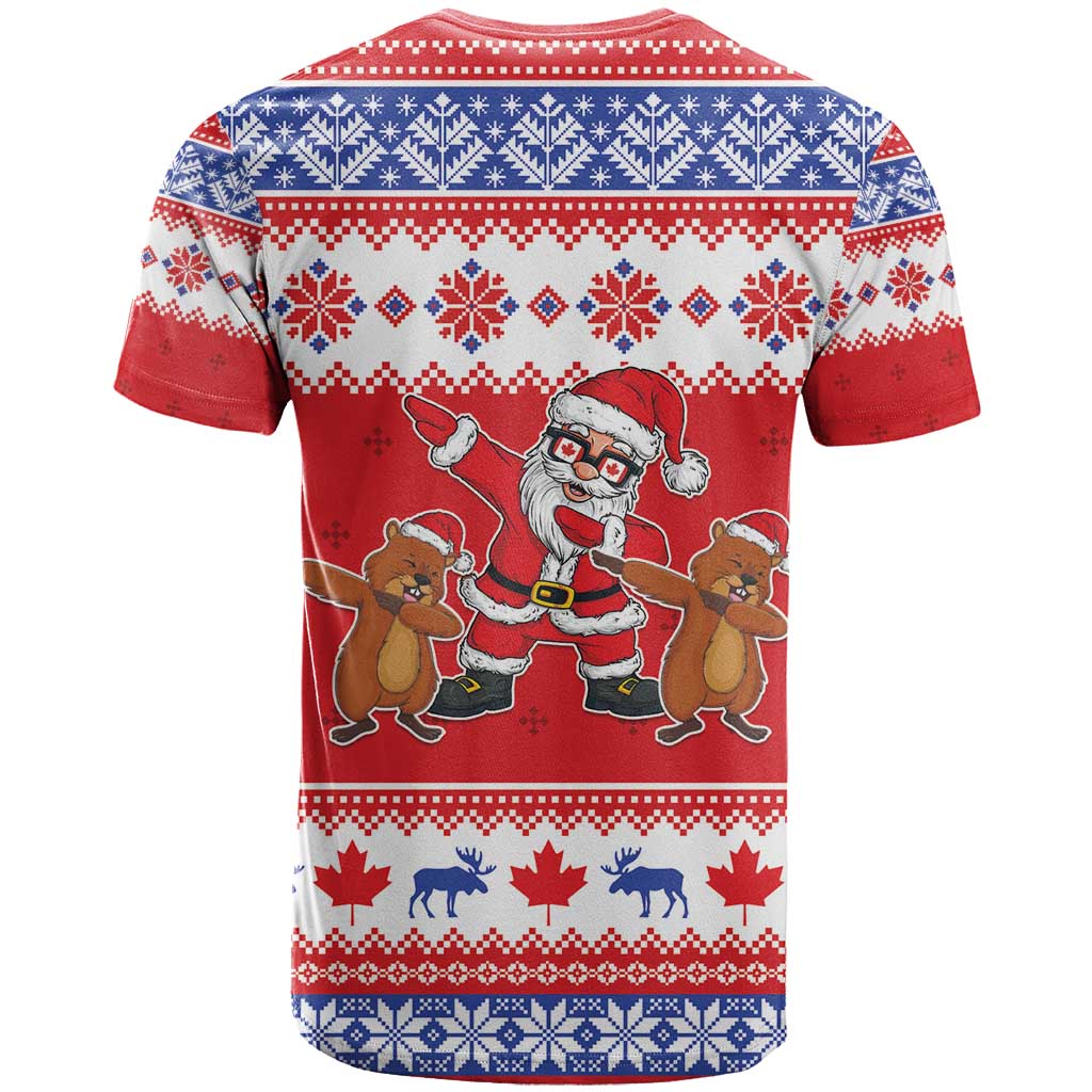 Canada Christmas T Shirt Dabbing Santa Groundhog Funny Style LT05 - Wonder Print Shop