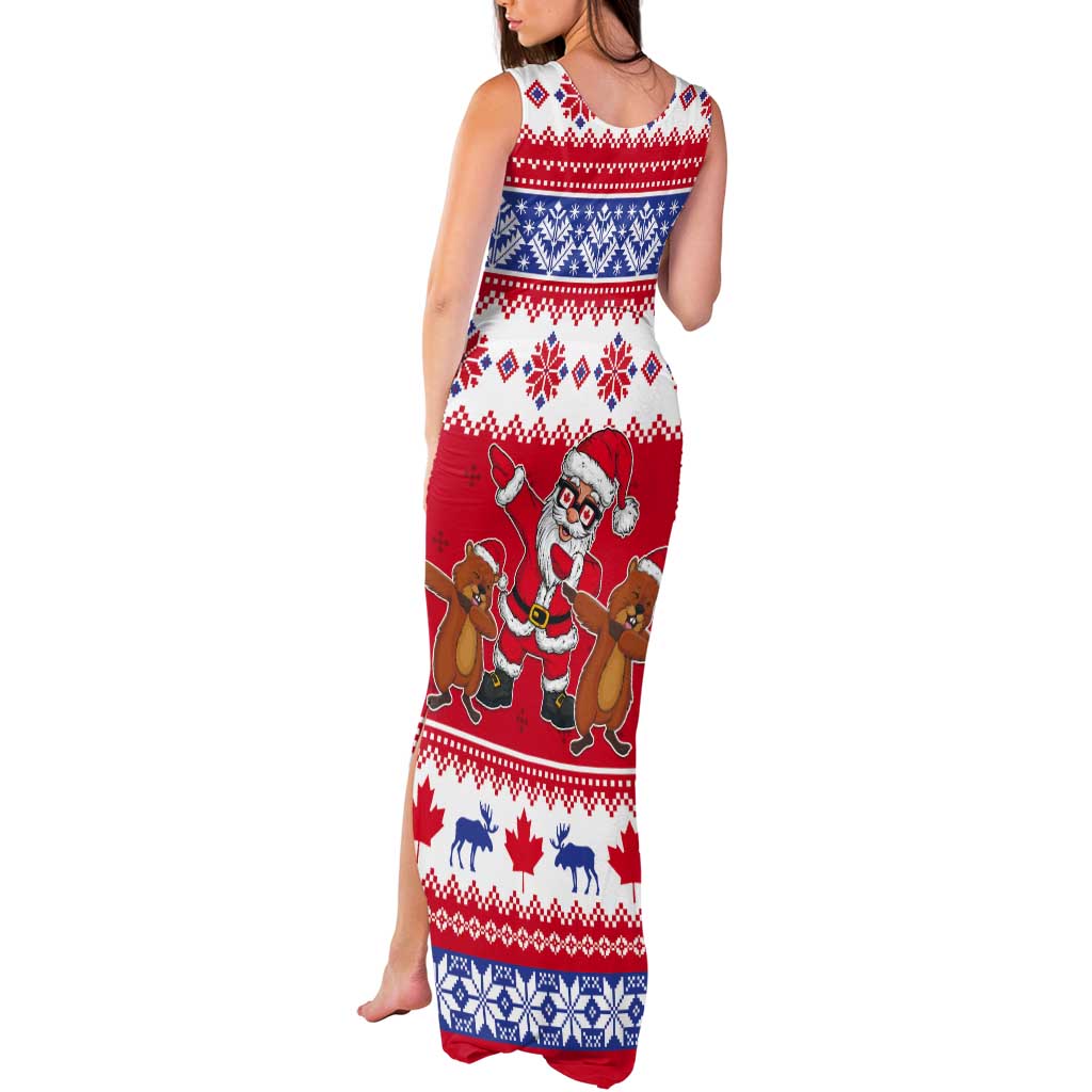 Canada Christmas Tank Maxi Dress Dabbing Santa Groundhog Funny Style LT05 - Wonder Print Shop