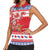 Canada Christmas Women Sleeveless Polo Shirt Dabbing Santa Groundhog Funny Style LT05 - Wonder Print Shop