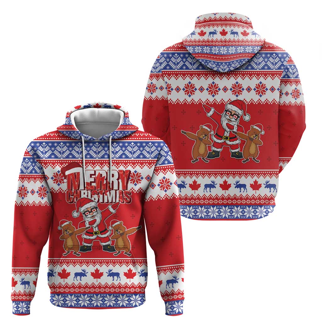 Canada Christmas Zip Hoodie Dabbing Santa Groundhog Funny Style LT05 - Wonder Print Shop