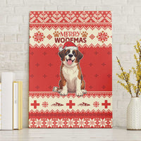 Switzerland Christmas Canvas Wall Art Cute Saint Bernard Merry Woofmas LT05 - Wonder Print Shop