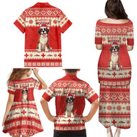 Switzerland Christmas Family Matching Puletasi and Hawaiian Shirt Cute Saint Bernard Merry Woofmas LT05 - Wonder Print Shop
