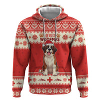 Switzerland Christmas Hoodie Cute Saint Bernard Merry Woofmas LT05 - Wonder Print Shop