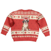Switzerland Christmas Kid Ugly Christmas Sweater Cute Saint Bernard Merry Woofmas LT05 - Wonder Print Shop