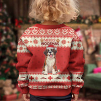 Switzerland Christmas Kid Ugly Christmas Sweater Cute Saint Bernard Merry Woofmas LT05 - Wonder Print Shop