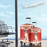 Switzerland Christmas Luggage Cover Cute Saint Bernard Merry Woofmas LT05 - Wonder Print Shop