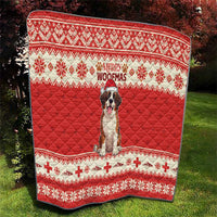 Switzerland Christmas Quilt Cute Saint Bernard Merry Woofmas LT05 - Wonder Print Shop