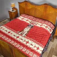 Switzerland Christmas Quilt Cute Saint Bernard Merry Woofmas LT05 - Wonder Print Shop