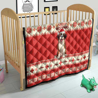 Switzerland Christmas Quilt Cute Saint Bernard Merry Woofmas LT05 - Wonder Print Shop