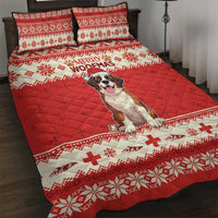 Switzerland Christmas Quilt Bed Set Cute Saint Bernard Merry Woofmas LT05 - Wonder Print Shop