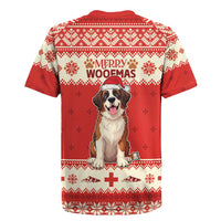 Switzerland Christmas Rugby Jersey Cute Saint Bernard Merry Woofmas LT05 - Wonder Print Shop