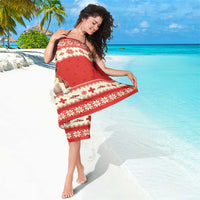 Switzerland Christmas Sarong Cute Saint Bernard Merry Woofmas LT05 - Wonder Print Shop