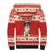 Switzerland Christmas Sherpa Hoodie Cute Saint Bernard Merry Woofmas LT05 - Wonder Print Shop