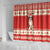 Switzerland Christmas Shower Curtain Cute Saint Bernard Merry Woofmas