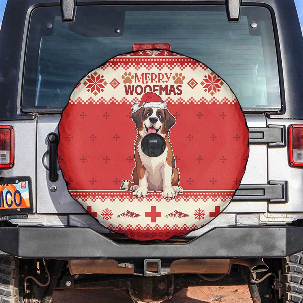 Switzerland Christmas Spare Tire Cover Cute Saint Bernard Merry Woofmas LT05 - Wonder Print Shop