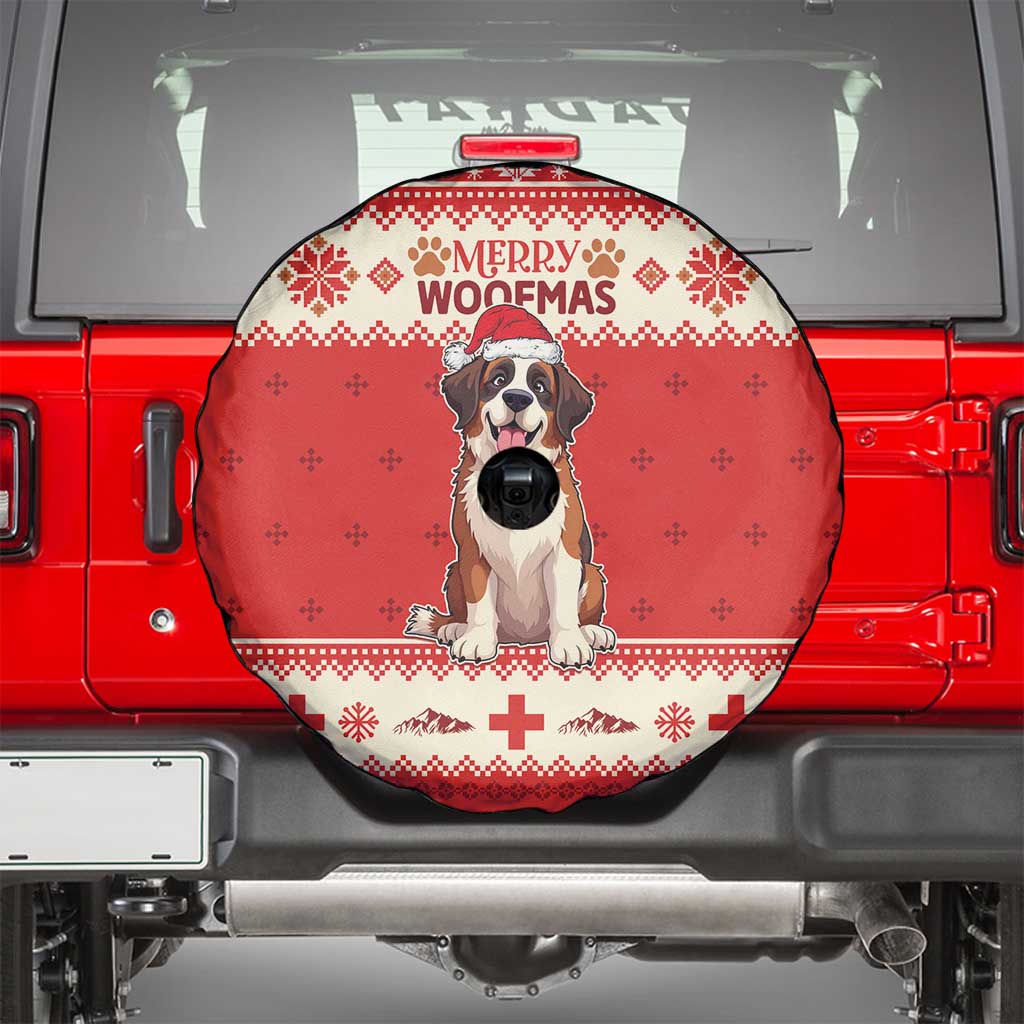 Switzerland Christmas Spare Tire Cover Cute Saint Bernard Merry Woofmas LT05 - Wonder Print Shop