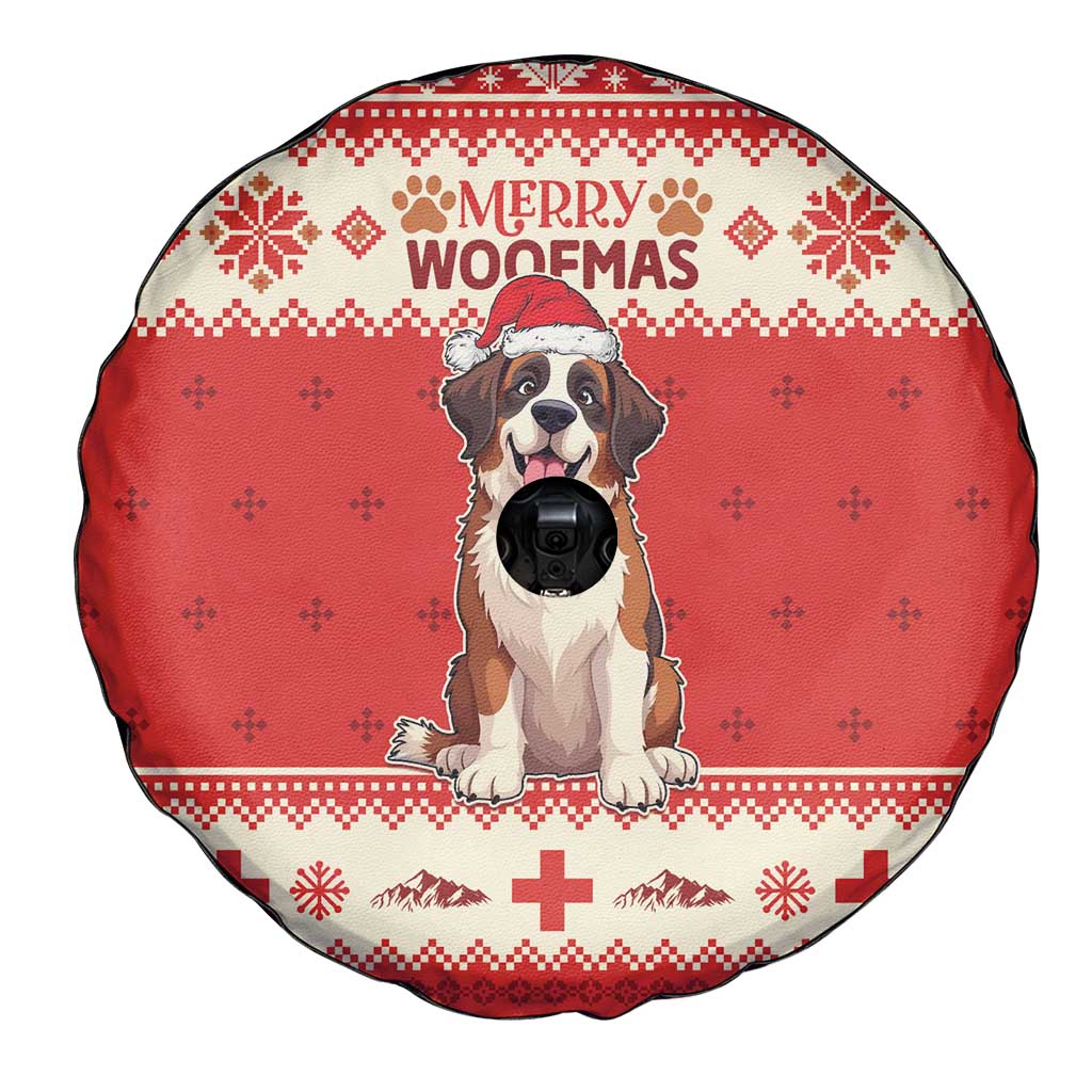 Switzerland Christmas Spare Tire Cover Cute Saint Bernard Merry Woofmas LT05 - Wonder Print Shop